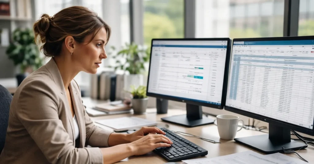 payroll processing hr staff working real office small business utah salt lake city