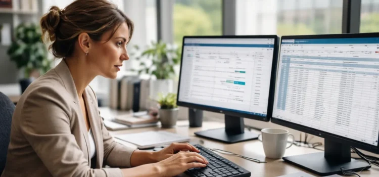 payroll processing hr staff working real office small business utah salt lake city