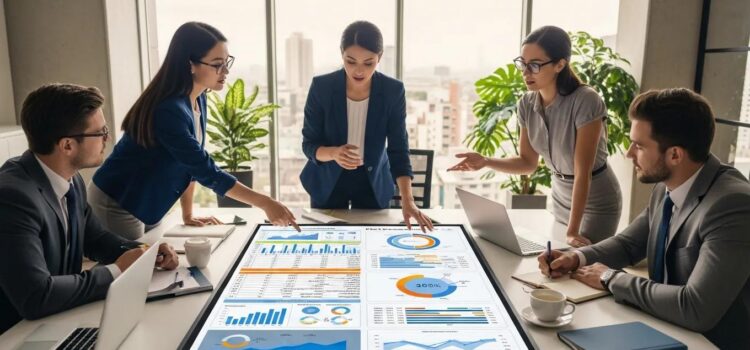 Unlocking Business Potential: Is a PEO Worth the Cost? Business professionals collaborating on HR strategies to analyze PEO investment costs in a modern office setting